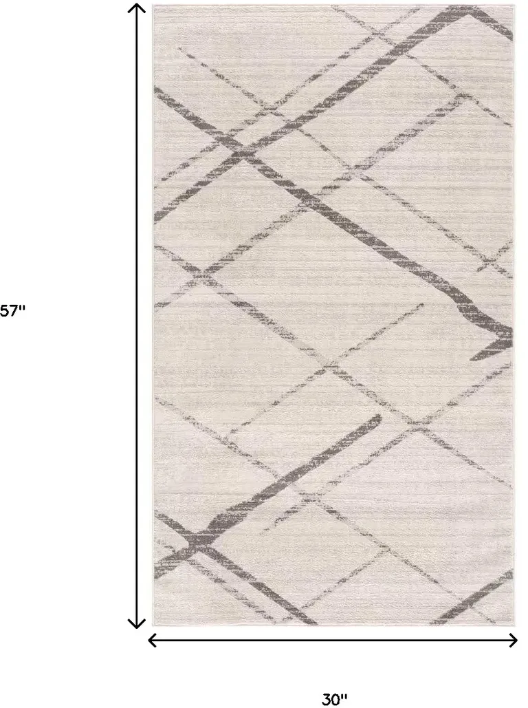 Gray Modern Abstract Pattern Area Rug Photo 3