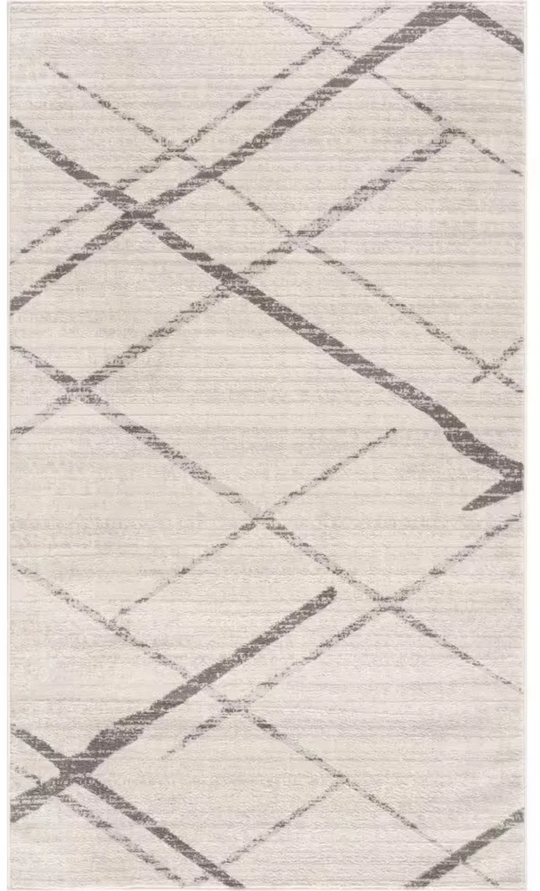 Gray Modern Abstract Pattern Area Rug Photo 2