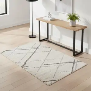 Photo of Gray Modern Abstract Pattern Area Rug
