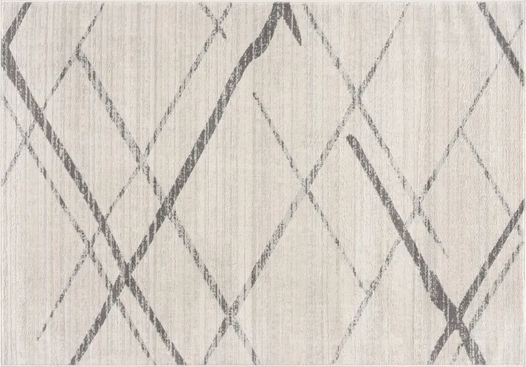 Gray Modern Abstract Pattern Area Rug Photo 3