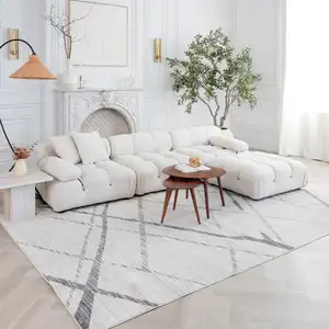 Photo of Gray Modern Abstract Pattern Area Rug
