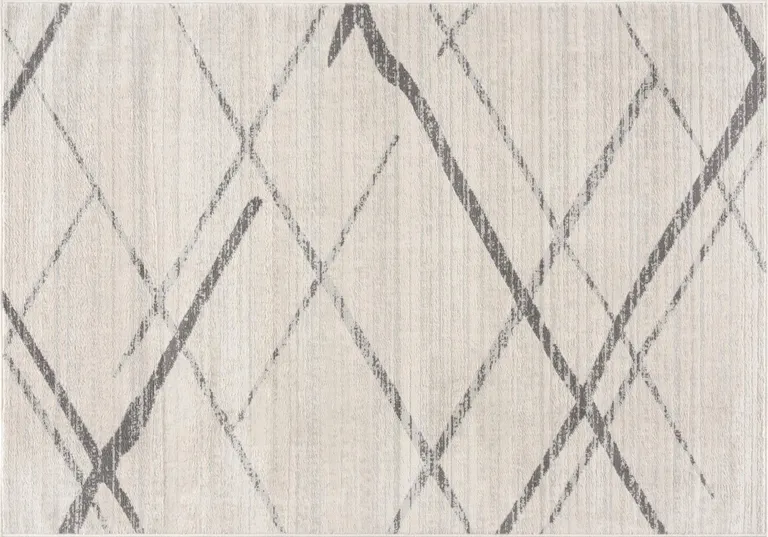 Gray Modern Abstract Pattern Area Rug Photo 2