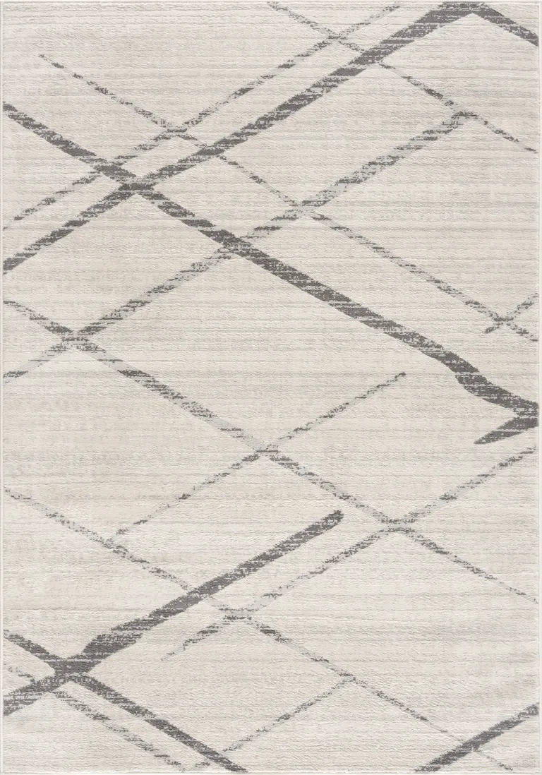 Gray Modern Abstract Pattern Area Rug Photo 4