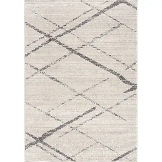 Gray Modern Abstract Pattern Area Rug Photo 4
