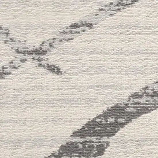Gray and Ivory Geometric Area Rug Photo 4