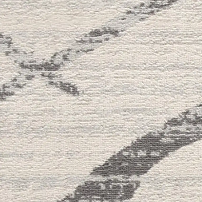 Gray and Ivory Geometric Area Rug Photo 4