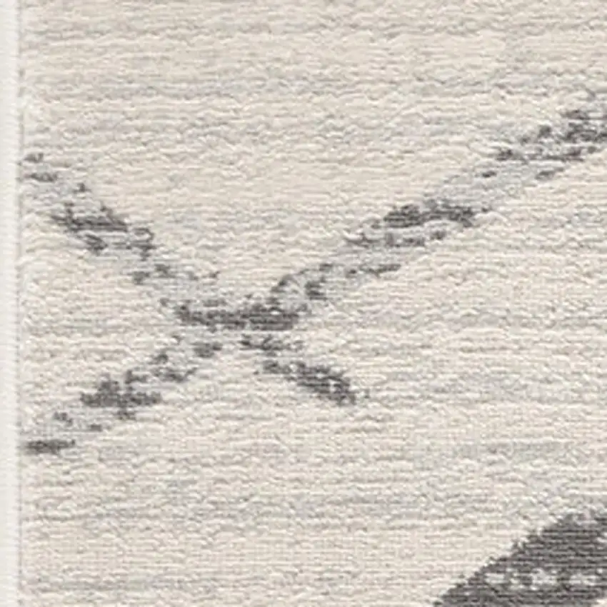 Gray and Ivory Geometric Area Rug Photo 4