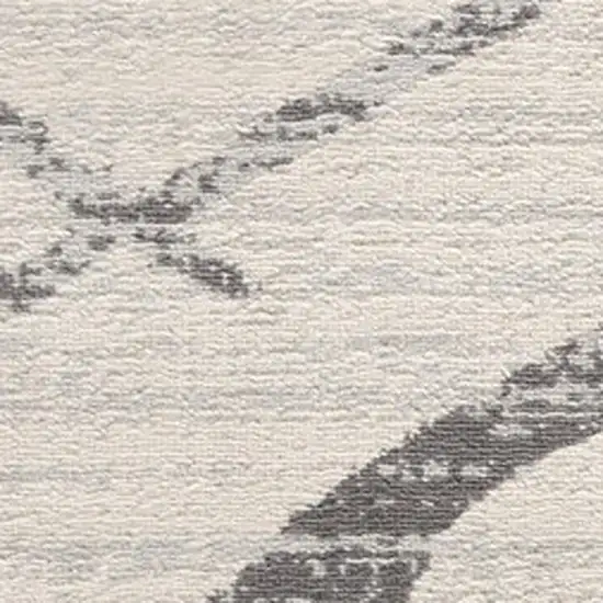 Gray and Ivory Geometric Area Rug Photo 4