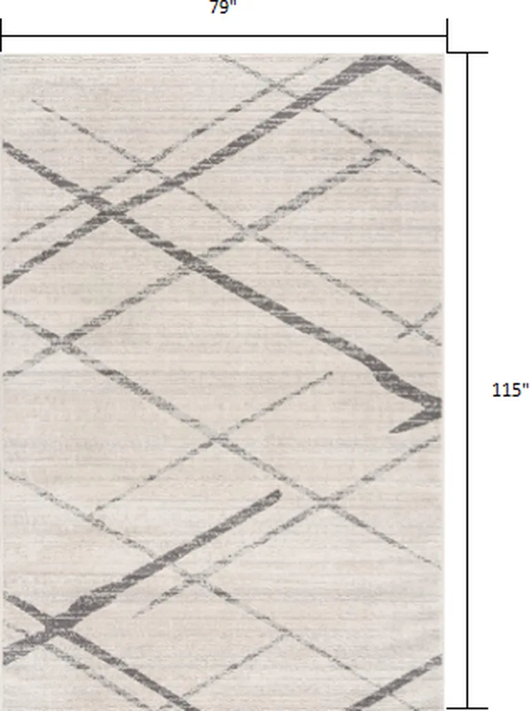 Gray Modern Abstract Pattern Area Rug Photo 2