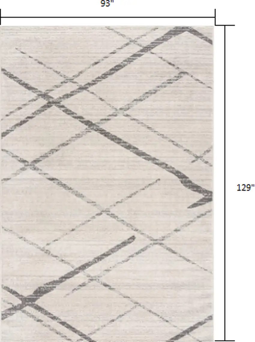 Gray Modern Abstract Pattern Area Rug Photo 2