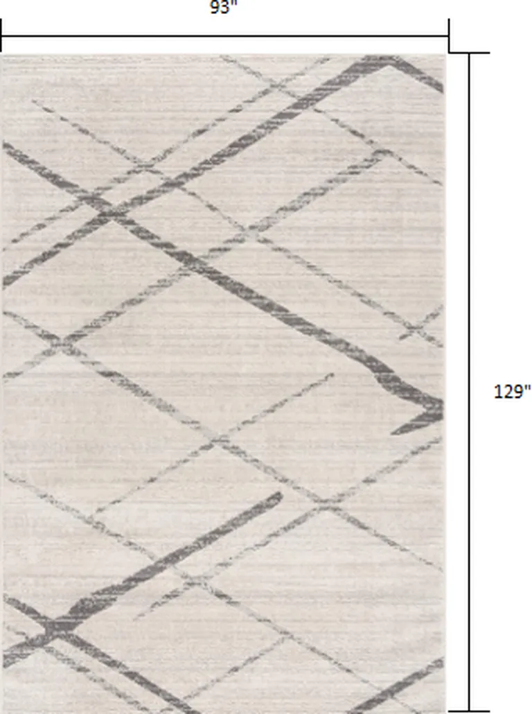 Gray Modern Abstract Pattern Area Rug Photo 2
