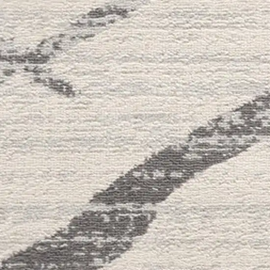Gray and Ivory Geometric Area Rug Photo 3