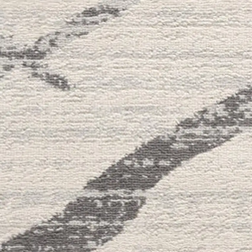 Gray and Ivory Geometric Area Rug Photo 3