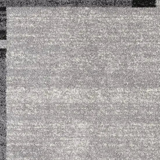 Gray Modern Bordered Area Rug Photo 4
