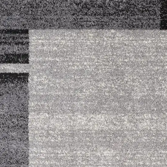 Gray Modern Bordered Area Rug Photo 5