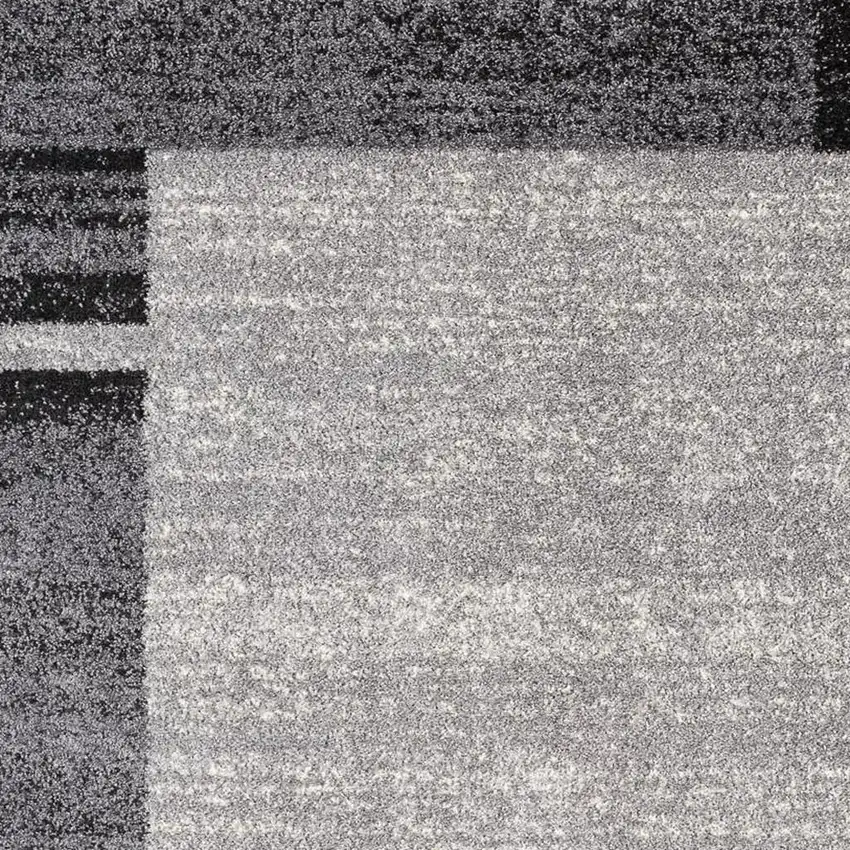 Gray Modern Bordered Area Rug Photo 5