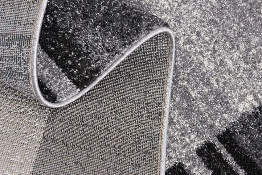 Gray Modern Bordered Area Rug Photo 2