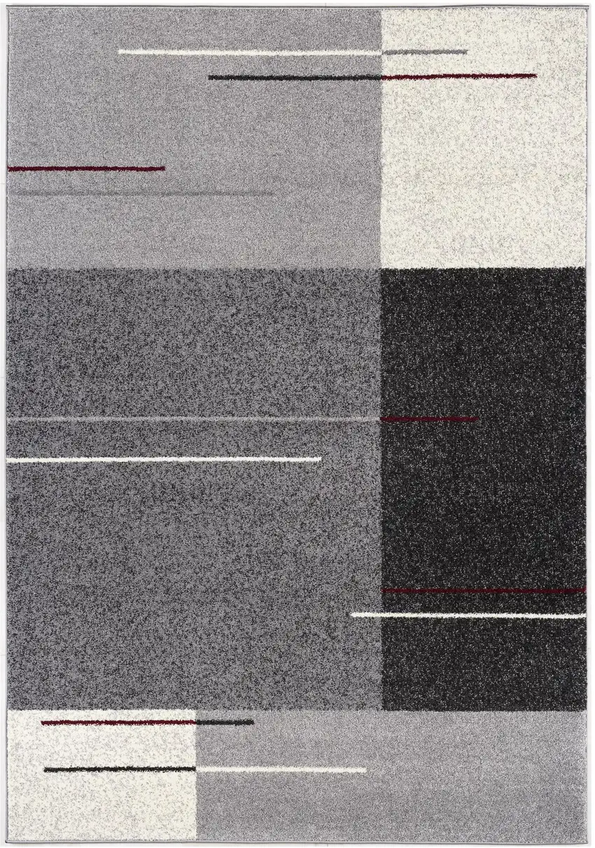 Gray Modern Geometric Area Rug Photo 2