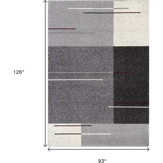 Gray Modern Geometric Area Rug Photo 3