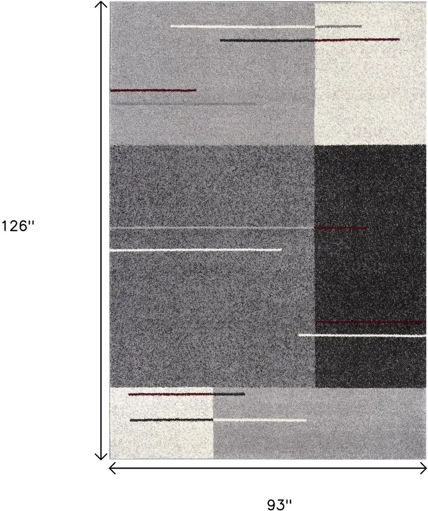 Gray Modern Geometric Area Rug Photo 3