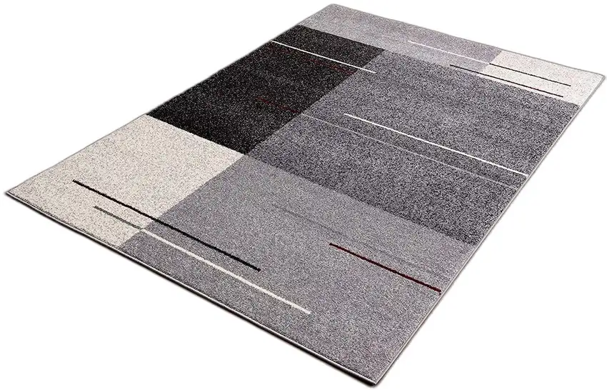 Gray Modern Geometric Area Rug Photo 2