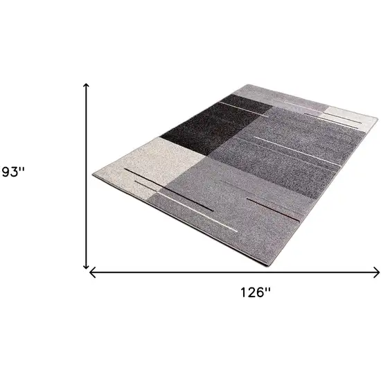 Gray Modern Geometric Area Rug Photo 5