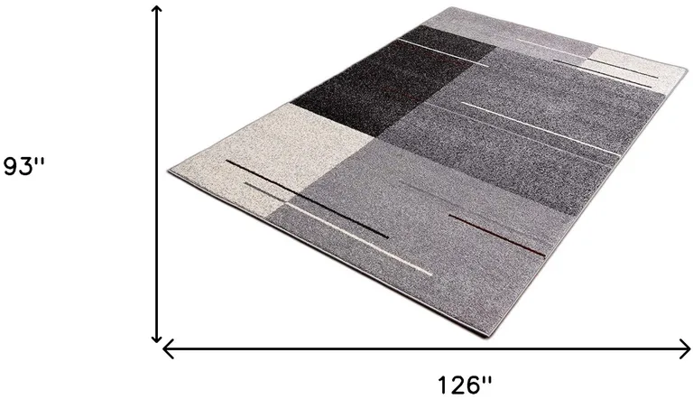 Gray Modern Geometric Area Rug Photo 5