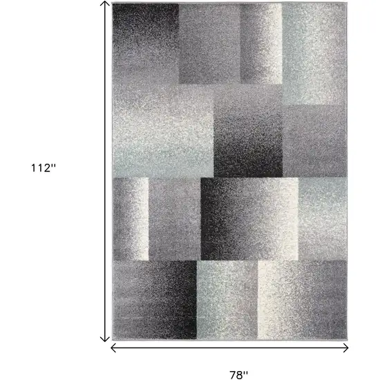 Gray Modern Geometric Area Rug Photo 3