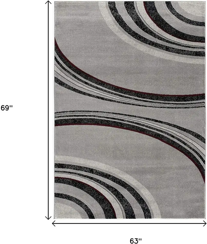 Gray Abstract Dhurrie Area Rug Photo 3