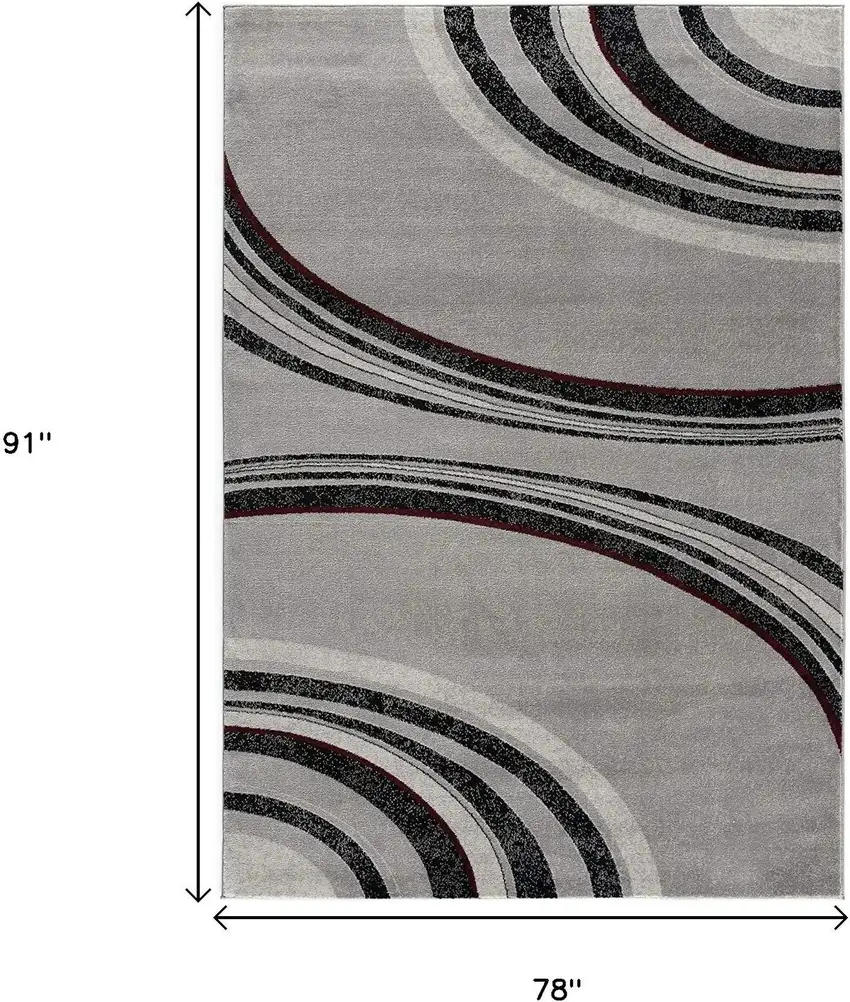 Gray Abstract Dhurrie Area Rug Photo 3