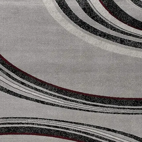 Gray Abstract Dhurrie Area Rug Photo 6