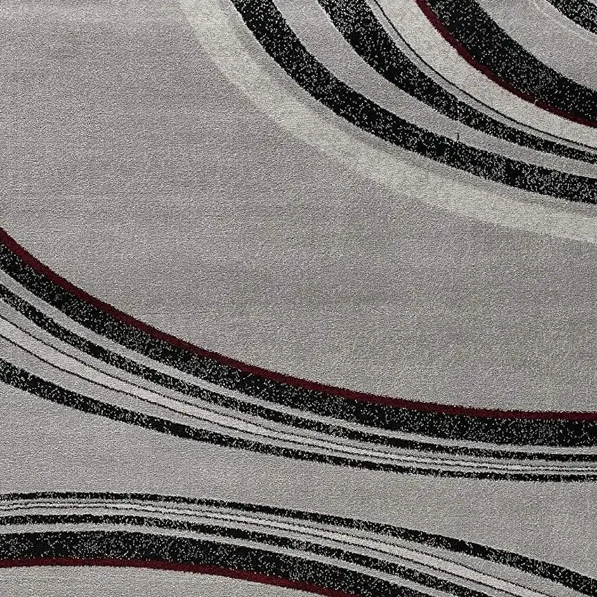Gray Abstract Dhurrie Area Rug Photo 6