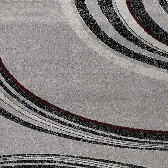 Gray Abstract Dhurrie Area Rug Photo 6