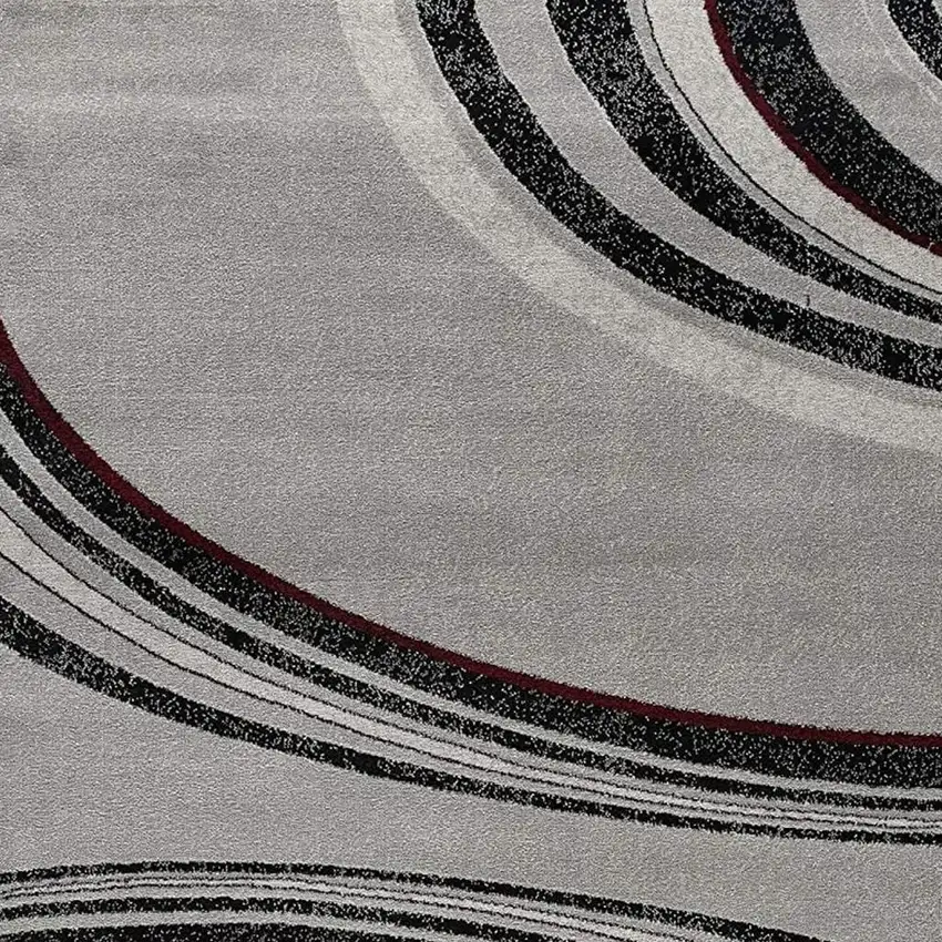 Gray Abstract Dhurrie Area Rug Photo 6