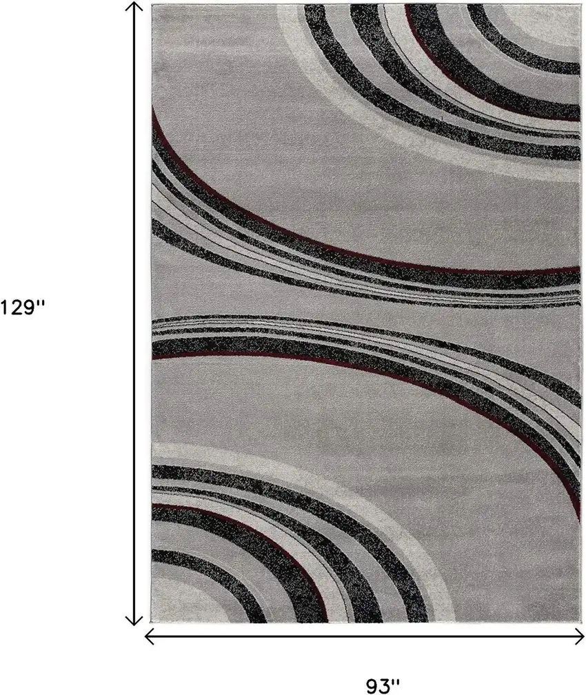 Gray Abstract Dhurrie Area Rug Photo 3