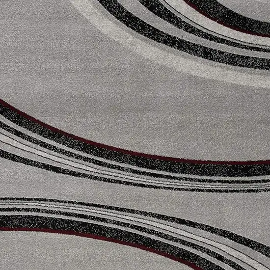 20' Black And Gray Abstract Runner Rug Photo 4