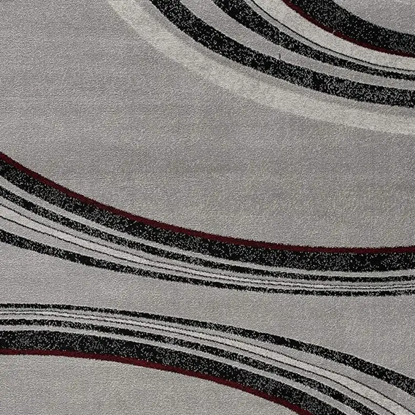 20' Black And Gray Abstract Runner Rug Photo 4
