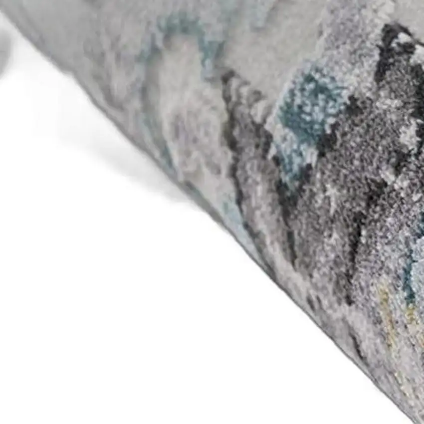 Gray Damask Power Loom Area Rug Photo 5