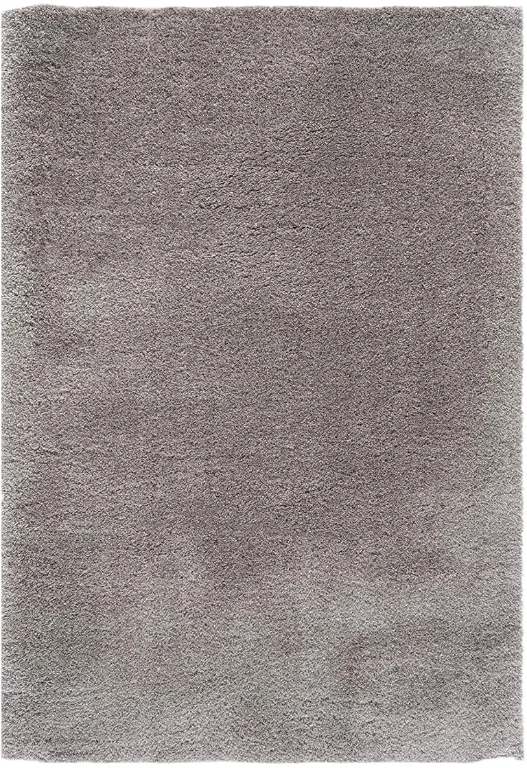Gray Modern Solid Shag Area Rug Photo 1