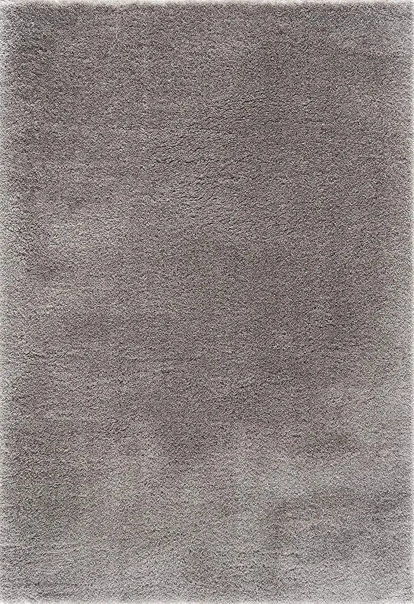 Gray Modern Solid Shag Area Rug Photo 3