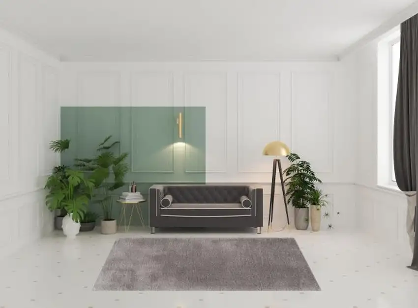 Gray Modern Solid Shag Area Rug Photo 10