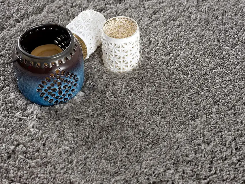 Gray Modern Solid Shag Area Rug Photo 7
