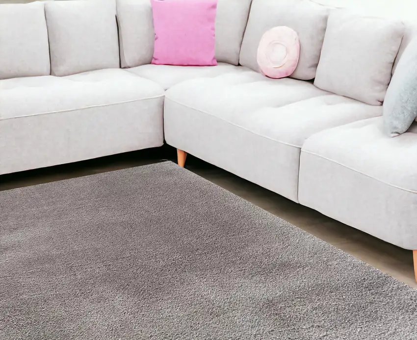 Gray Shag Area Rug Photo 1