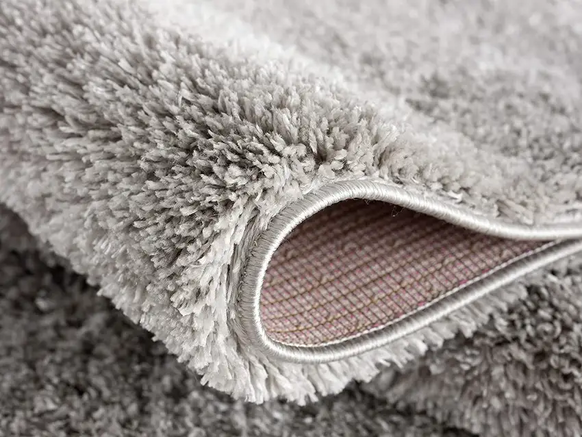 Gray Modern Solid Shag Area Rug Photo 8