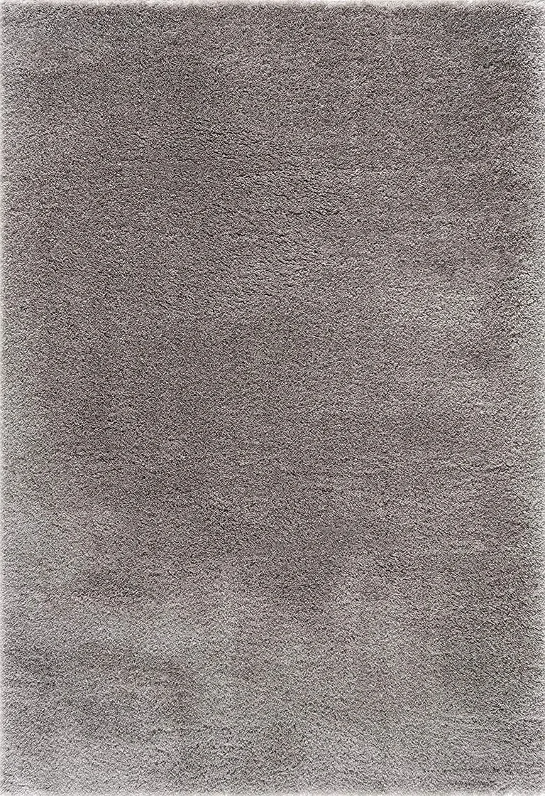 Gray Modern Solid Shag Area Rug Photo 5