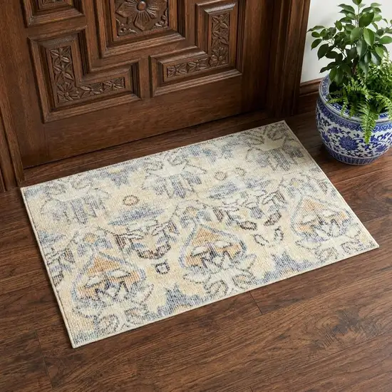Gray Moroccan Machine Tufted Area Rug With UV Protection Photo 1