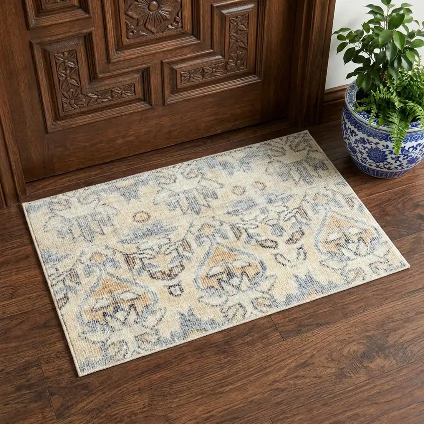 Gray Moroccan Machine Tufted Area Rug With UV Protection Photo 1