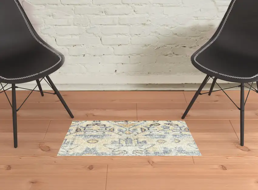 Gray Moroccan Machine Tufted Area Rug With UV Protection Photo 2