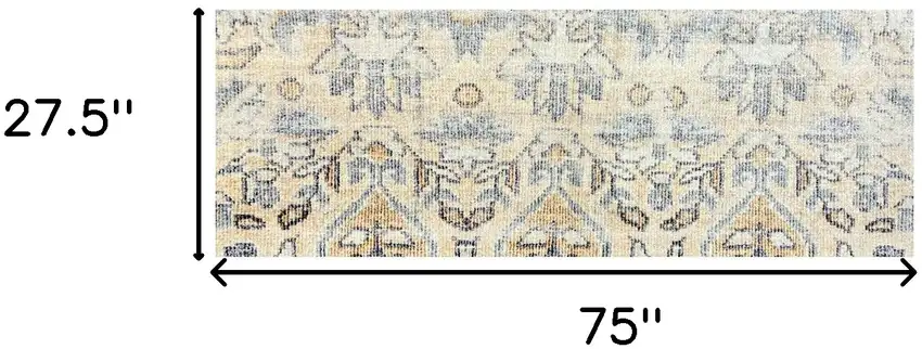 Gray Moroccan Machine Tufted Runner Rug With UV Protection Photo 5
