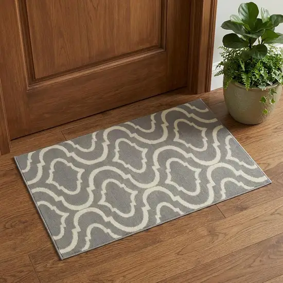 Gray Moroccan Power Loom Area Rug Photo 1